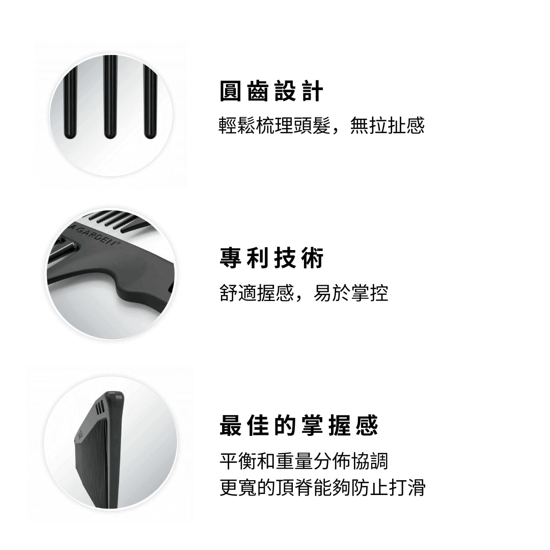Olivia Garden Carbonlite Metal Tail Teasing Comb CL – 4 超耐磨碳尖尾梳