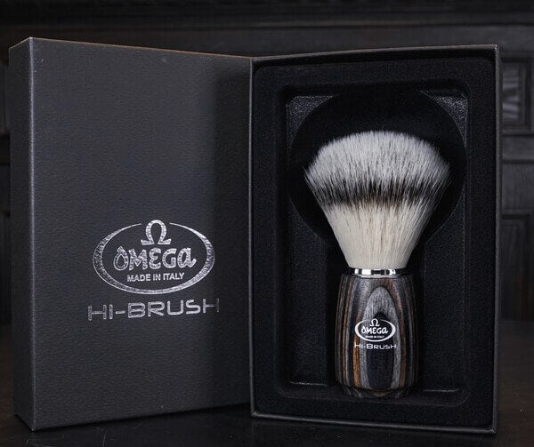 意大利 OMEGA 剃鬚刷 46751 HI Brush (極細纖維) 禮盒裝