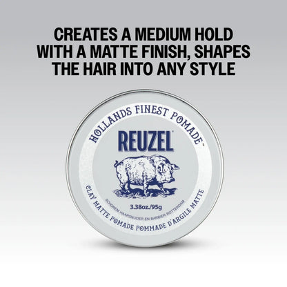REUZEL Concrete Hold Matte Pomade 3.38oz 強力啞光水性髮蠟