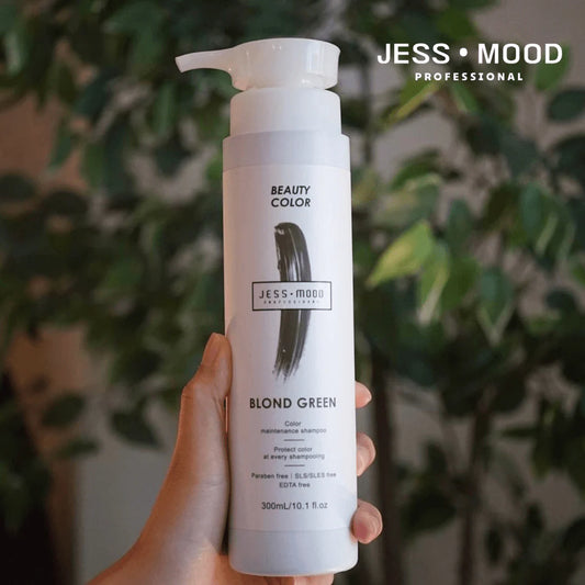 Jess Mood Blond Green complementary color shampoo (flax green)
