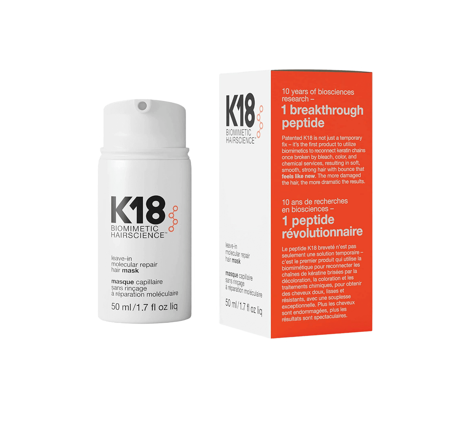K18 Biotech oil that instantly repairs keratin chains in 4 minutes