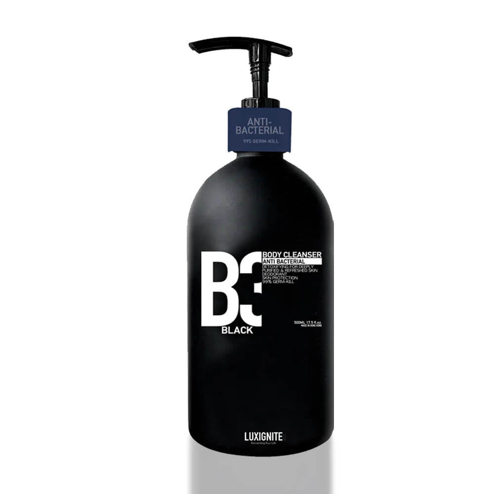 Luxignite B3 Activated Carbon Deep Cleansing Antibacterial Deodorizing Shower Gel | Eliminates Sweat Odor | White Mouse Purifying Soul Shower 500 ml