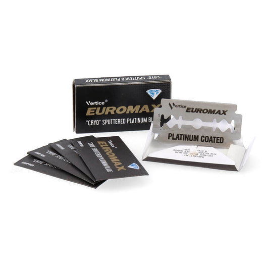 Euromax Double Edge Razor Blades Eurostar Group EUROMAX diamond platinum coated razor blades Japanese steel (pack of 5)