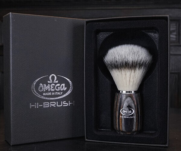 Italian OMEGA shaving brush 46751 HI Brush (very fine fiber) gift box
