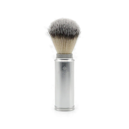 Ubersuave Eco-Razor model 8 silver small travel shaving brush (synthetic silver tip)