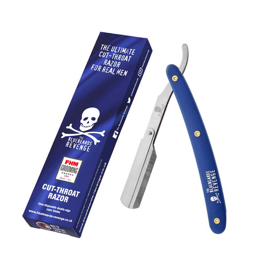 British Bluebeards – Bluebeard’s classic straight razor (replaceable blade/skull light engraving version)