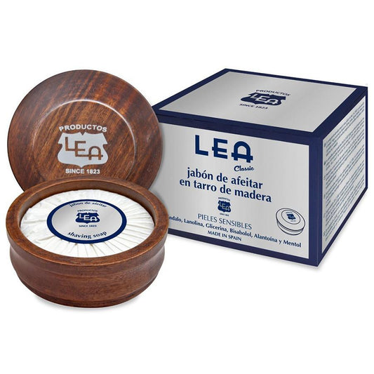 LEA Shaving Soap in wooden bowl for sensitive skin 防敏剃鬚皂